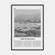 Port of Pollenca Travel B&W Poster