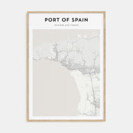 Port of Spain Map Portrait Poster