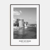 Port of Spain Portrait B&W Poster