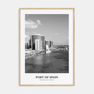 Port of Spain Portrait B&W Poster