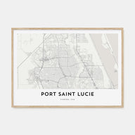 Port St. Lucie Map Landscape Poster
