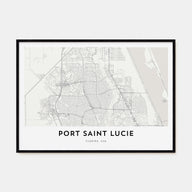 Port St. Lucie Map Landscape Poster