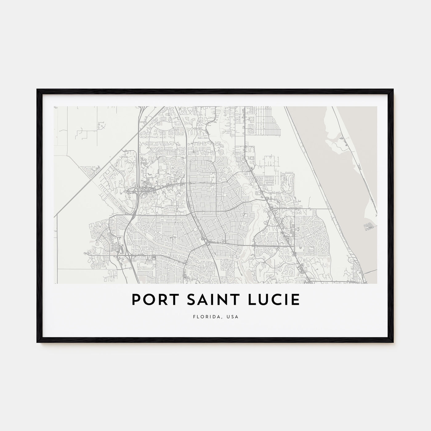 Port St. Lucie Map Landscape Poster