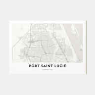 Port St. Lucie Map Landscape Poster