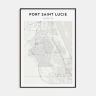 Port St. Lucie Map Portrait Poster