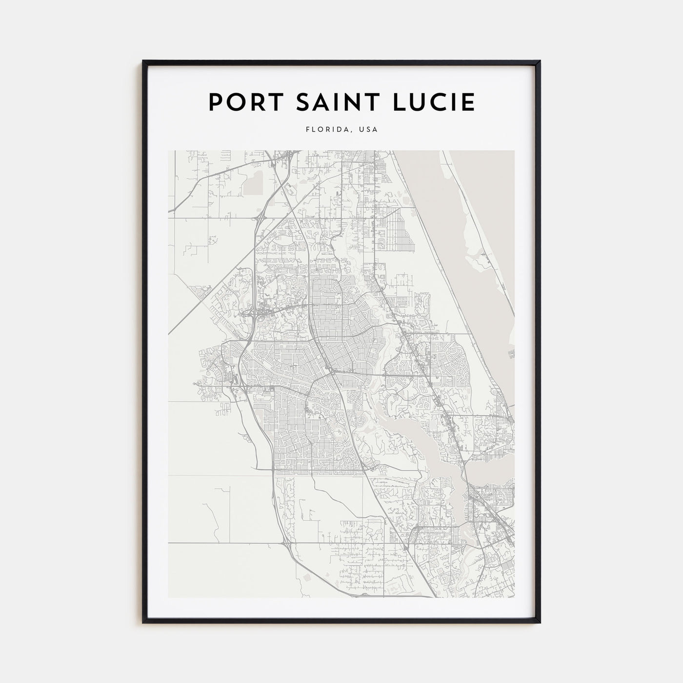 Port St. Lucie Map Portrait Poster