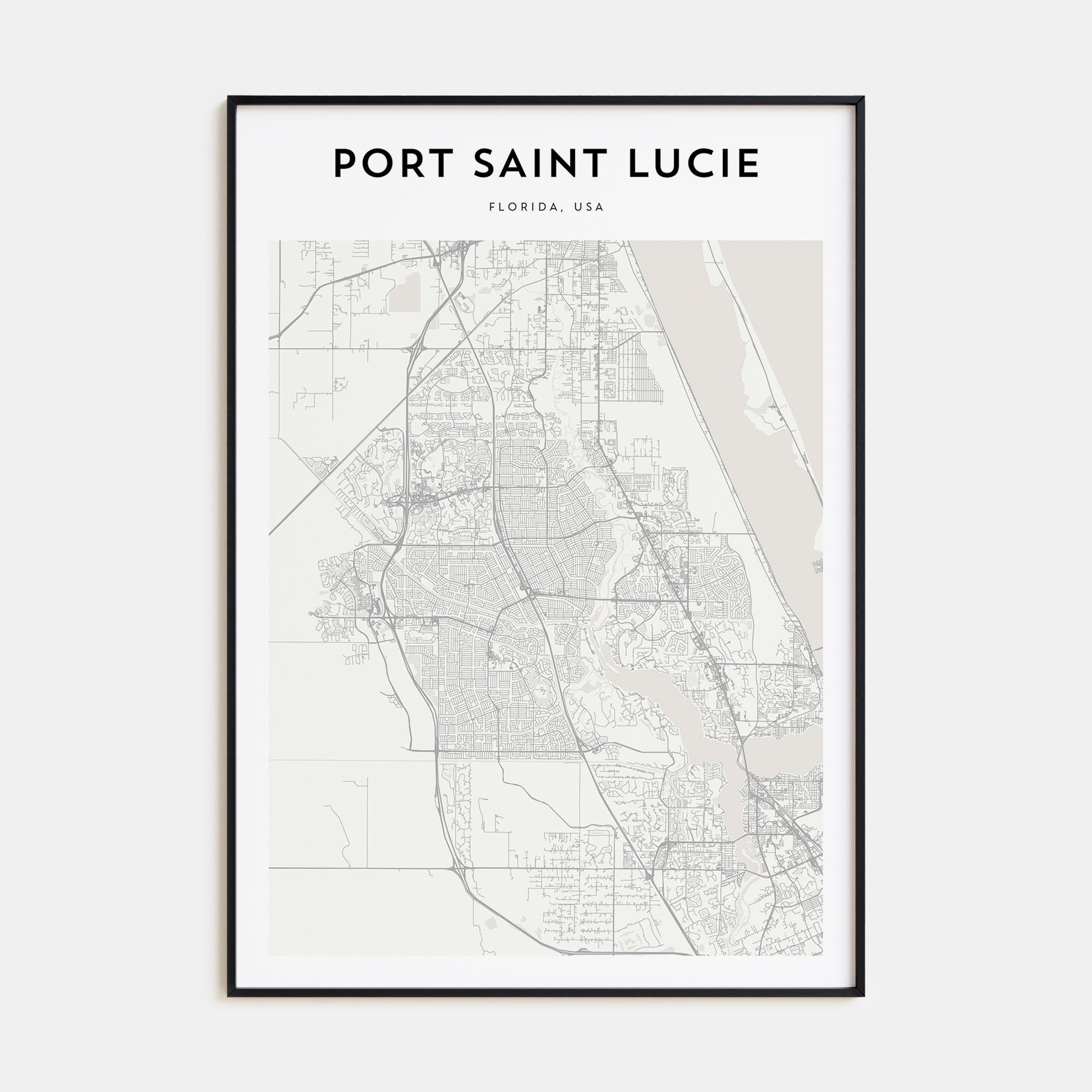 Port St. Lucie Map Portrait Poster