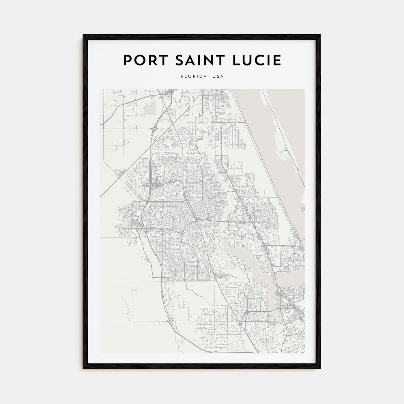 Port St. Lucie Map Portrait Poster