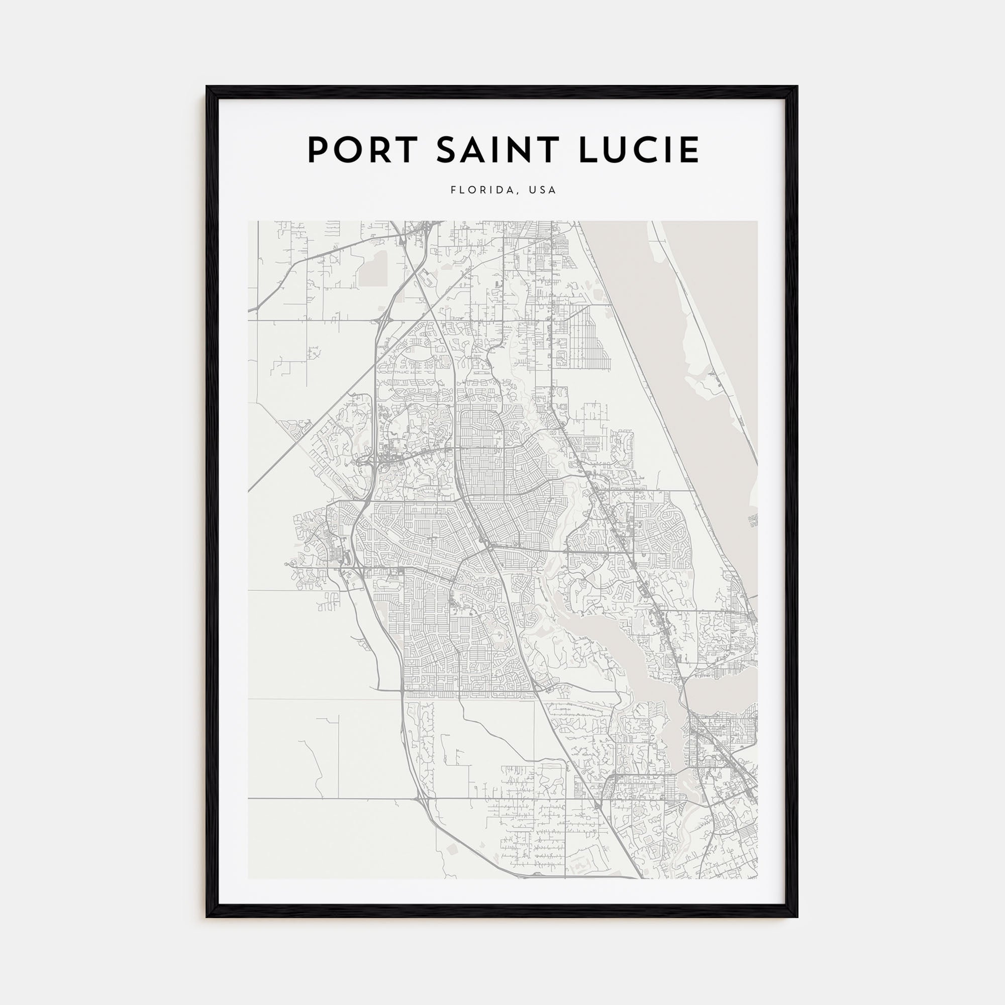 Port St. Lucie Map Portrait Poster