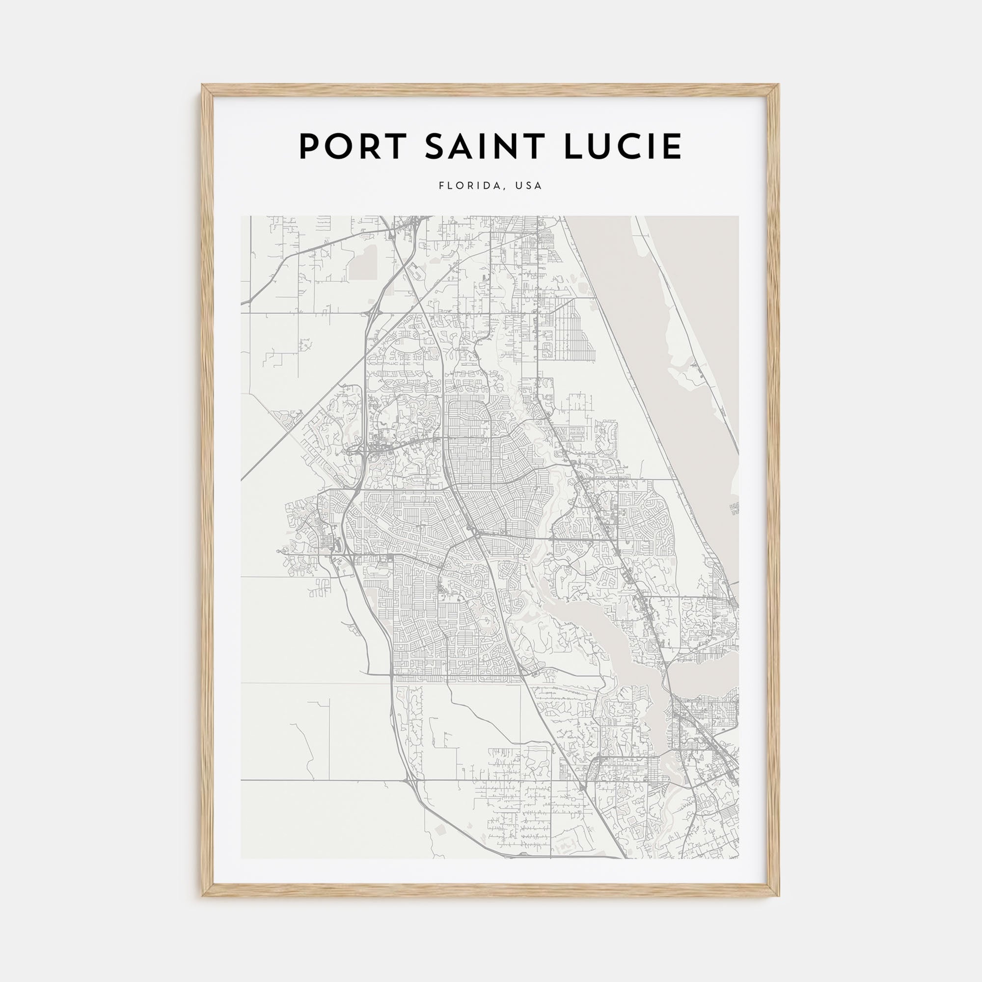 Port St. Lucie Map Portrait Poster