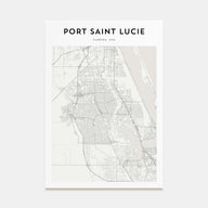 Port St. Lucie Map Portrait Poster