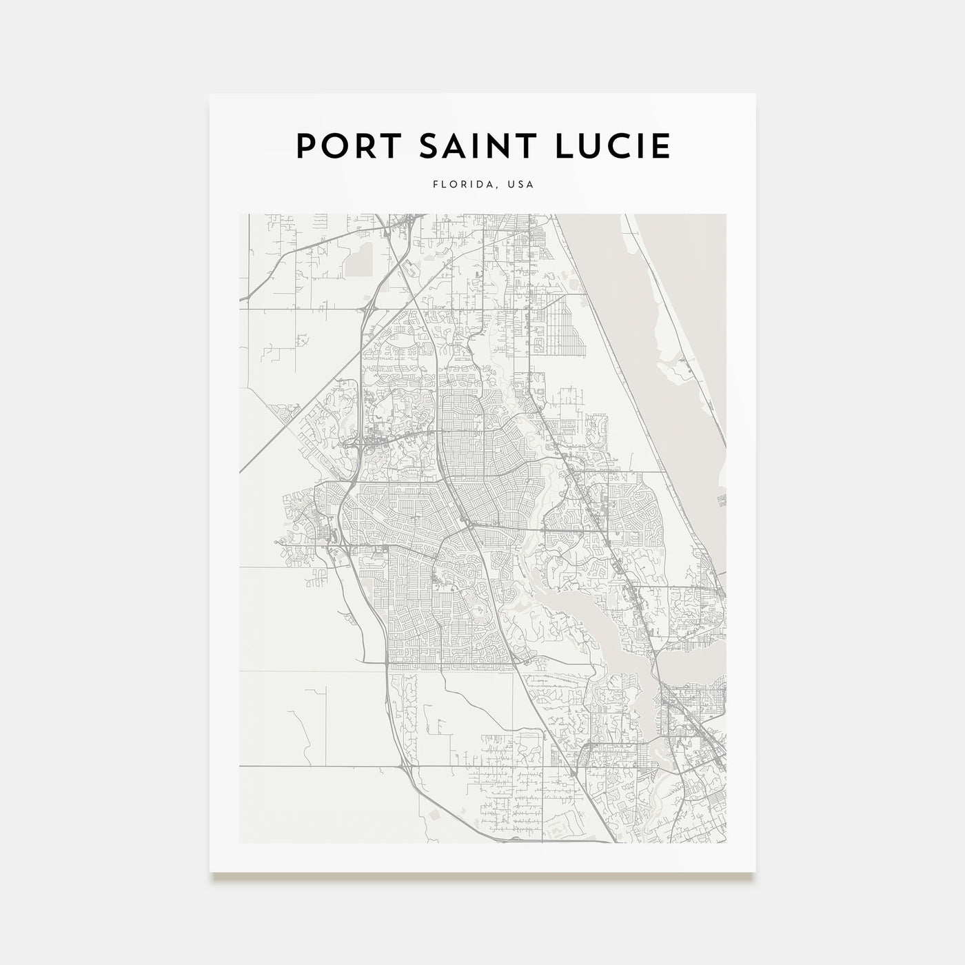 Port St. Lucie Map Portrait Poster