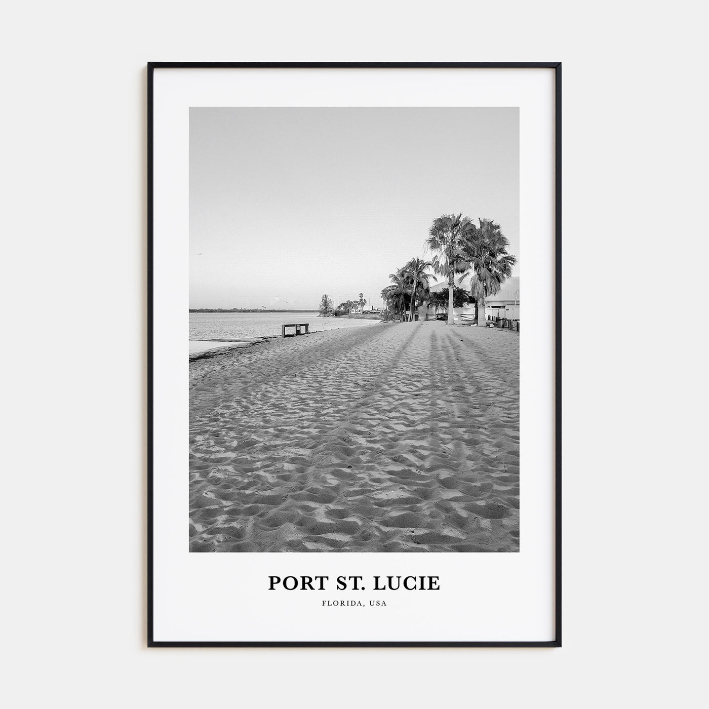 Port St. Lucie Portrait B&W Poster