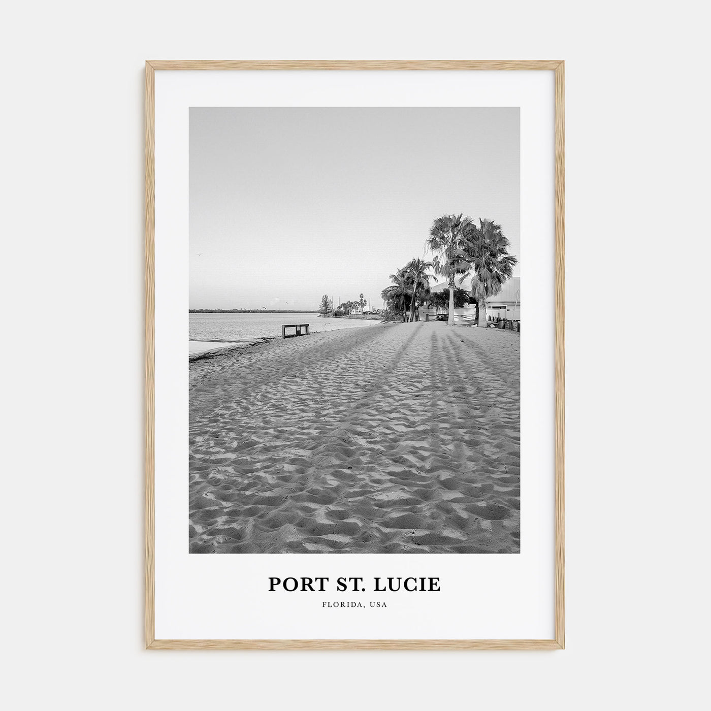 Port St. Lucie Portrait B&W Poster