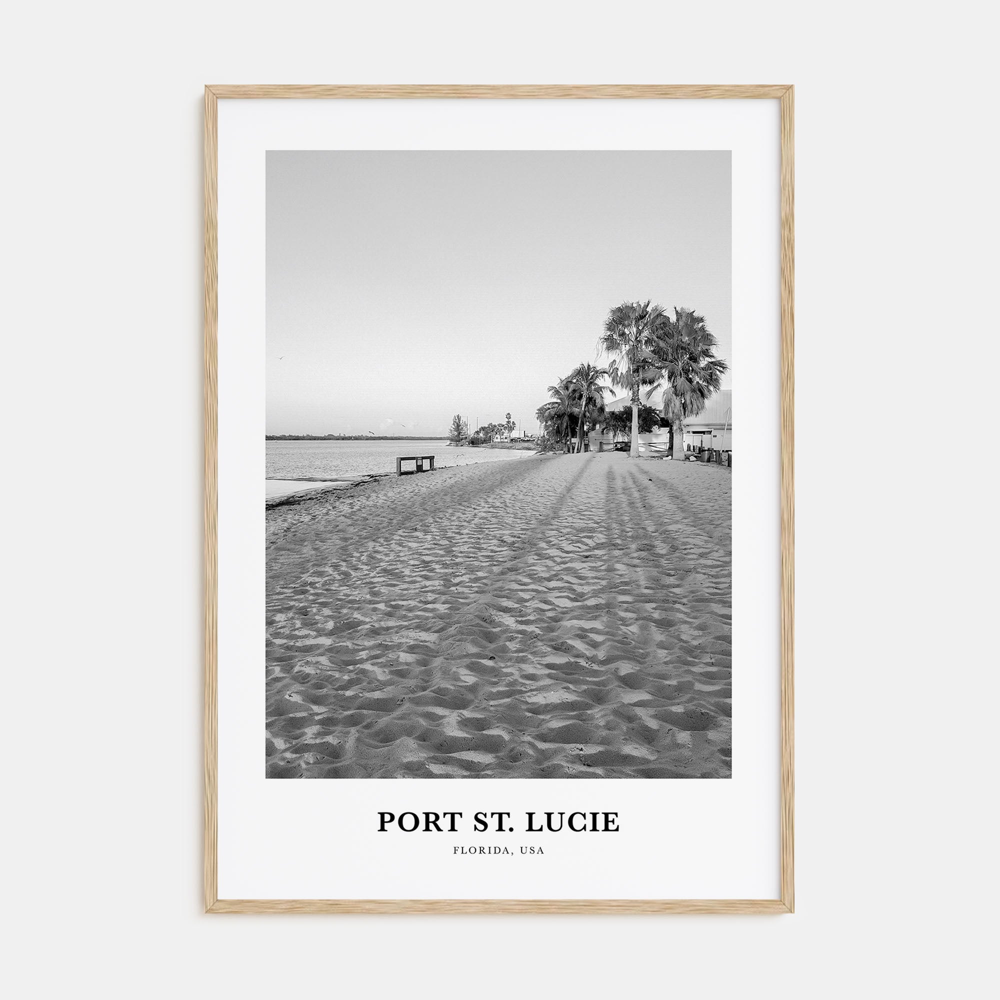 Port St. Lucie Portrait B&W Poster