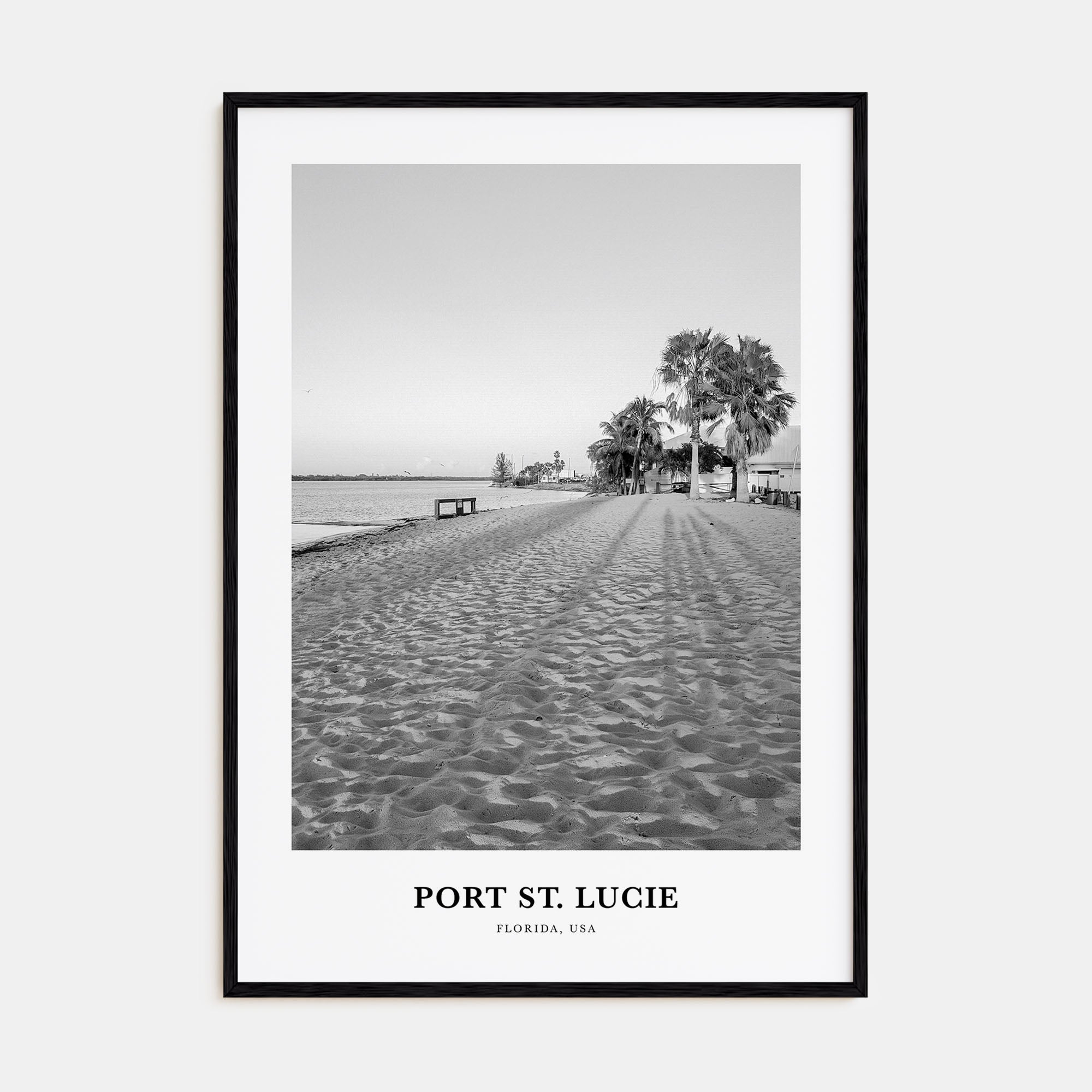 Port St. Lucie Portrait B&W Poster