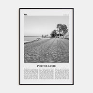 Port St. Lucie Travel B&W Poster