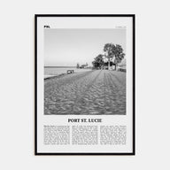 Port St. Lucie Travel B&W Poster