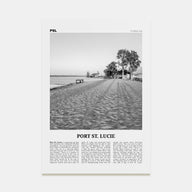 Port St. Lucie Travel B&W Poster