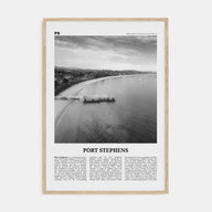 Port Stephens Travel B&W Poster