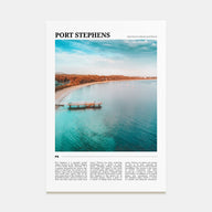 Port Stephens Travel Color Poster