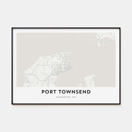 Port Townsend Map Landscape Poster