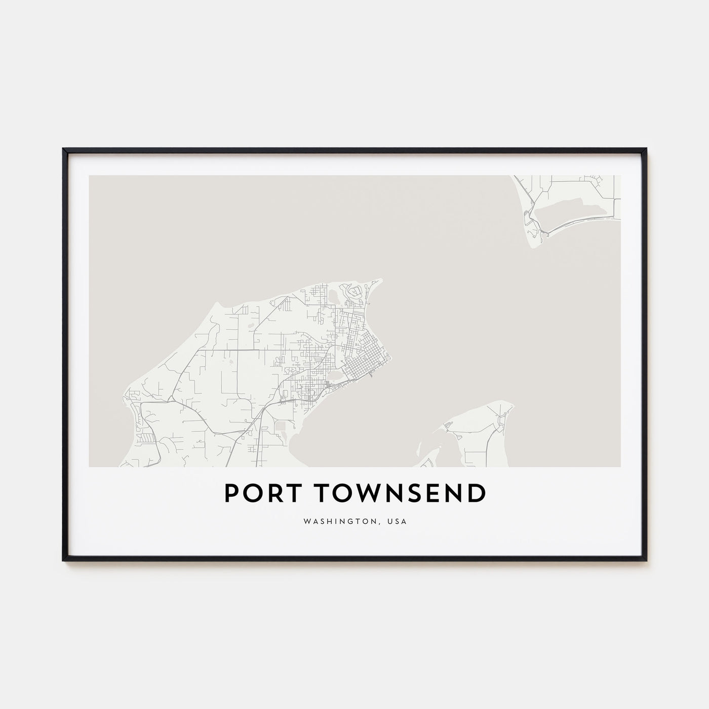 Port Townsend Map Landscape Poster
