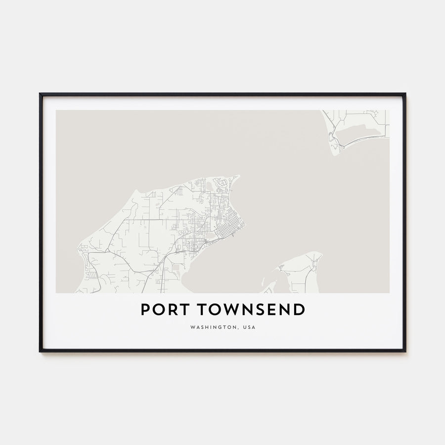 Port Townsend Map Landscape Poster