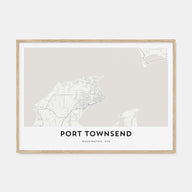 Port Townsend Map Landscape Poster