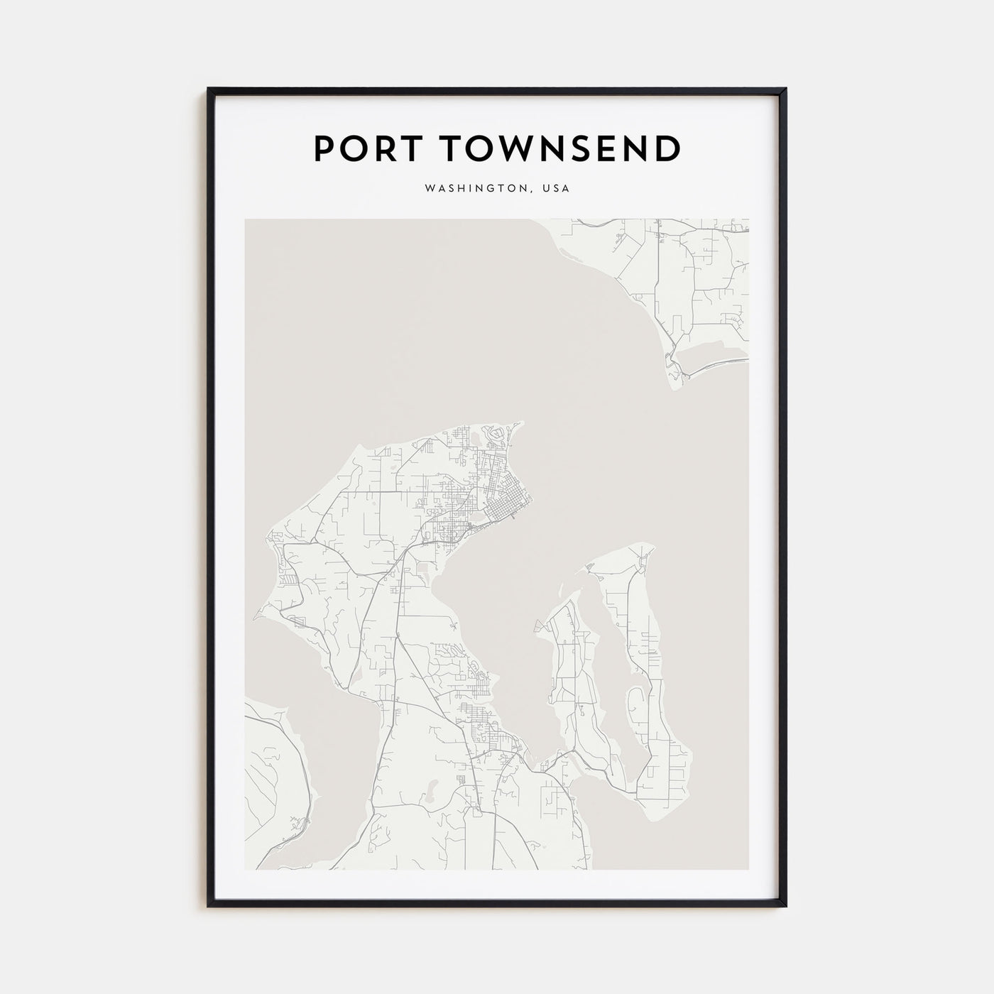Port Townsend Map Portrait Poster