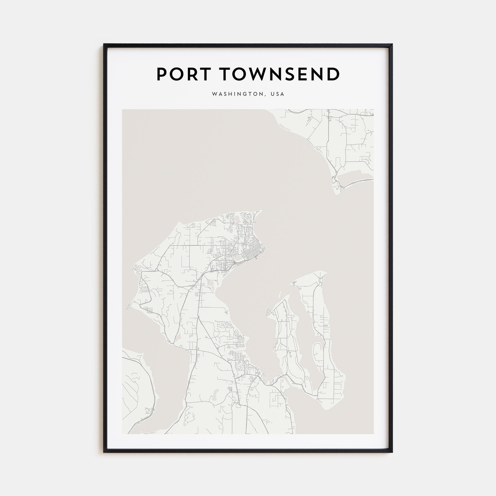 Port Townsend Map Portrait Poster