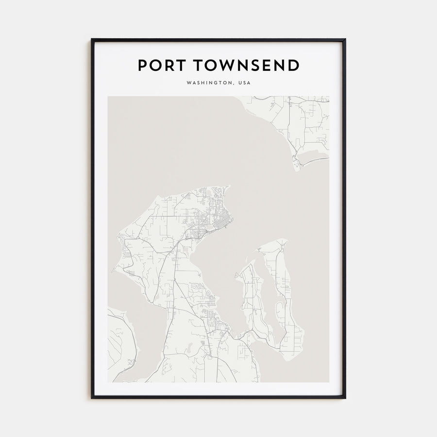 Port Townsend Map Portrait Poster
