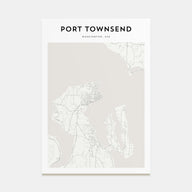 Port Townsend Map Portrait Poster