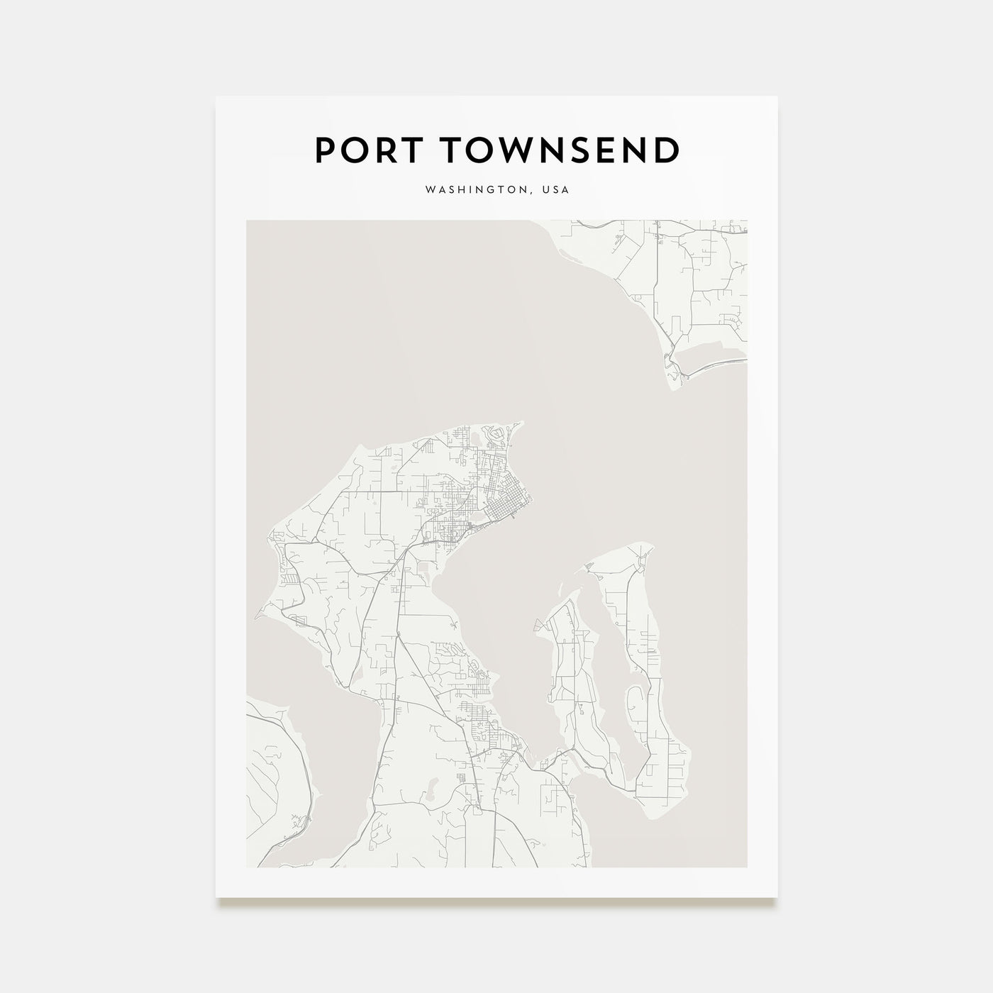 Port Townsend Map Portrait Poster