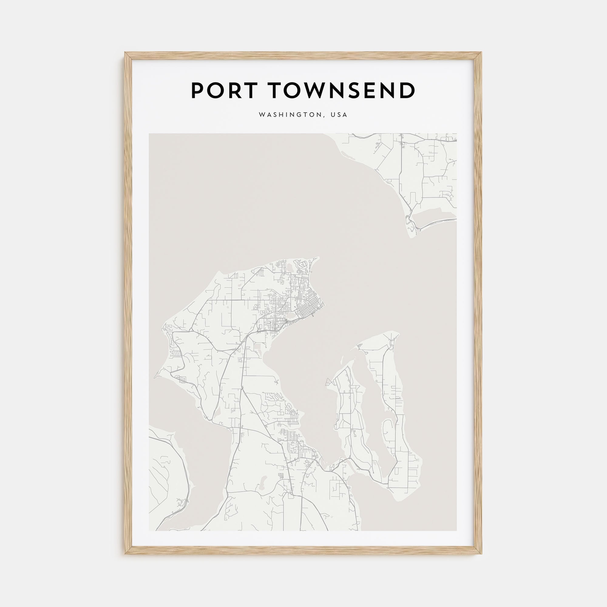 Port Townsend Map Portrait Poster