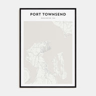 Port Townsend Map Portrait Poster