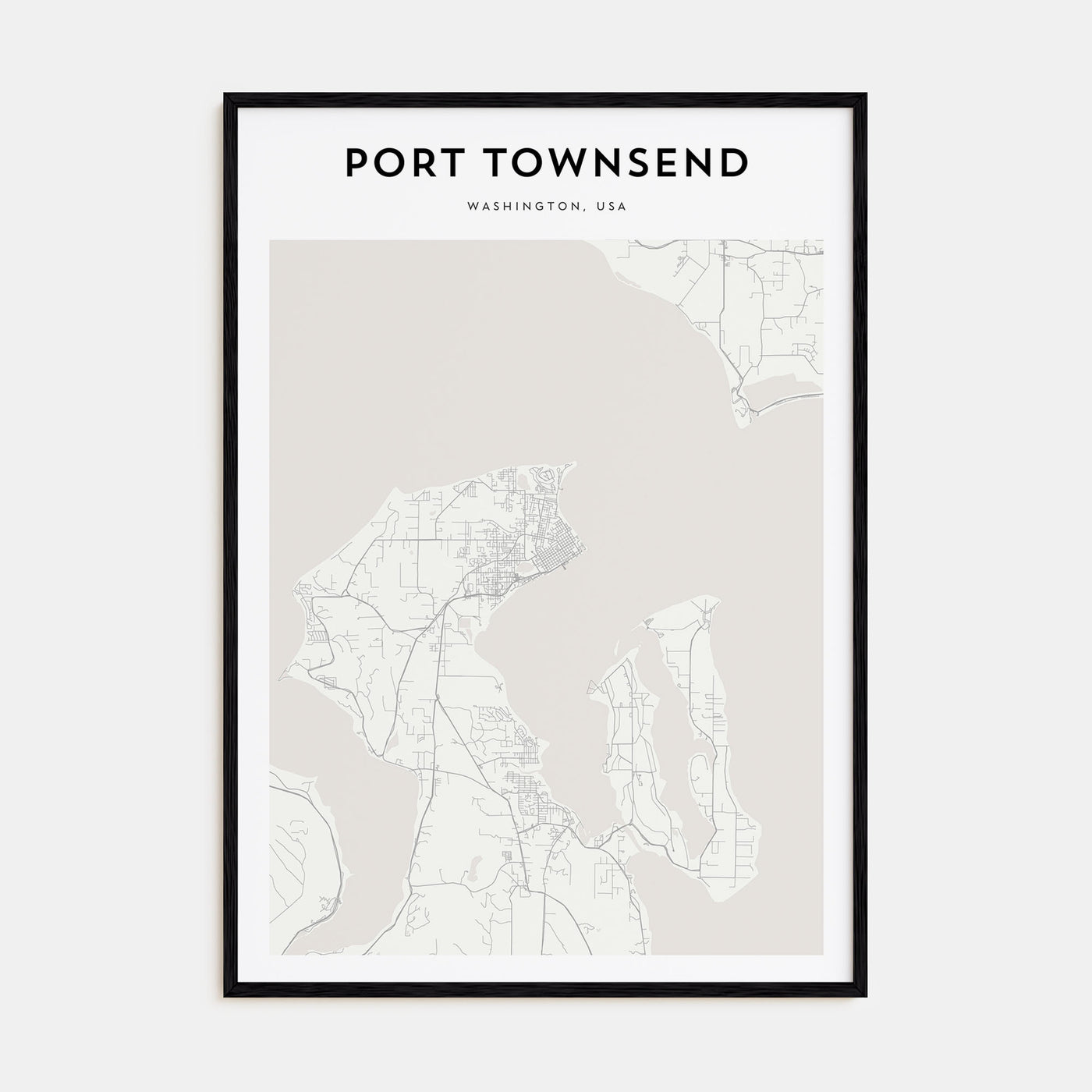 Port Townsend Map Portrait Poster