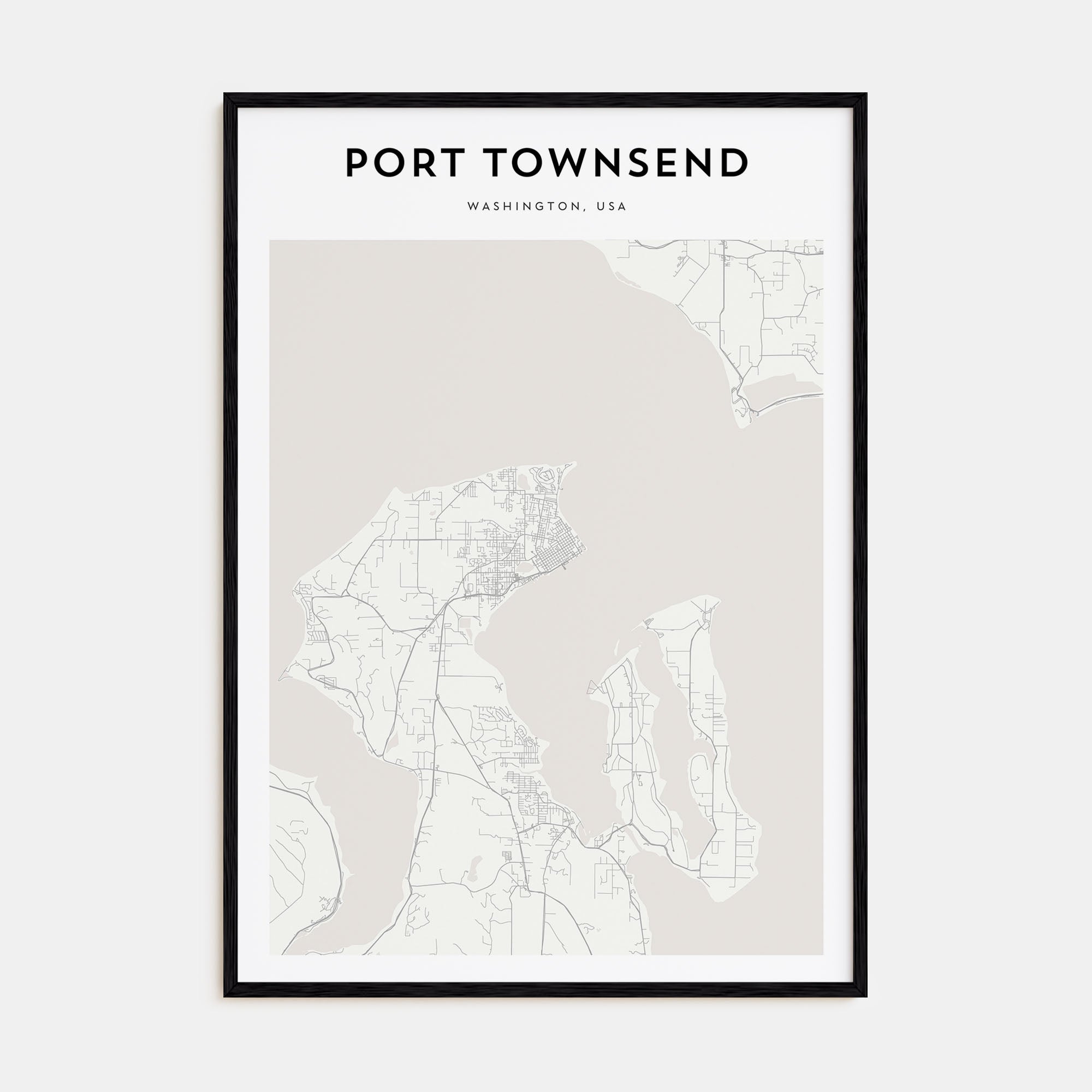 Port Townsend Map Portrait Poster