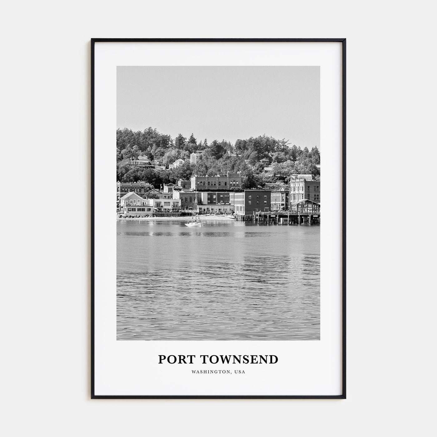 Port Townsend Portrait B&W Poster