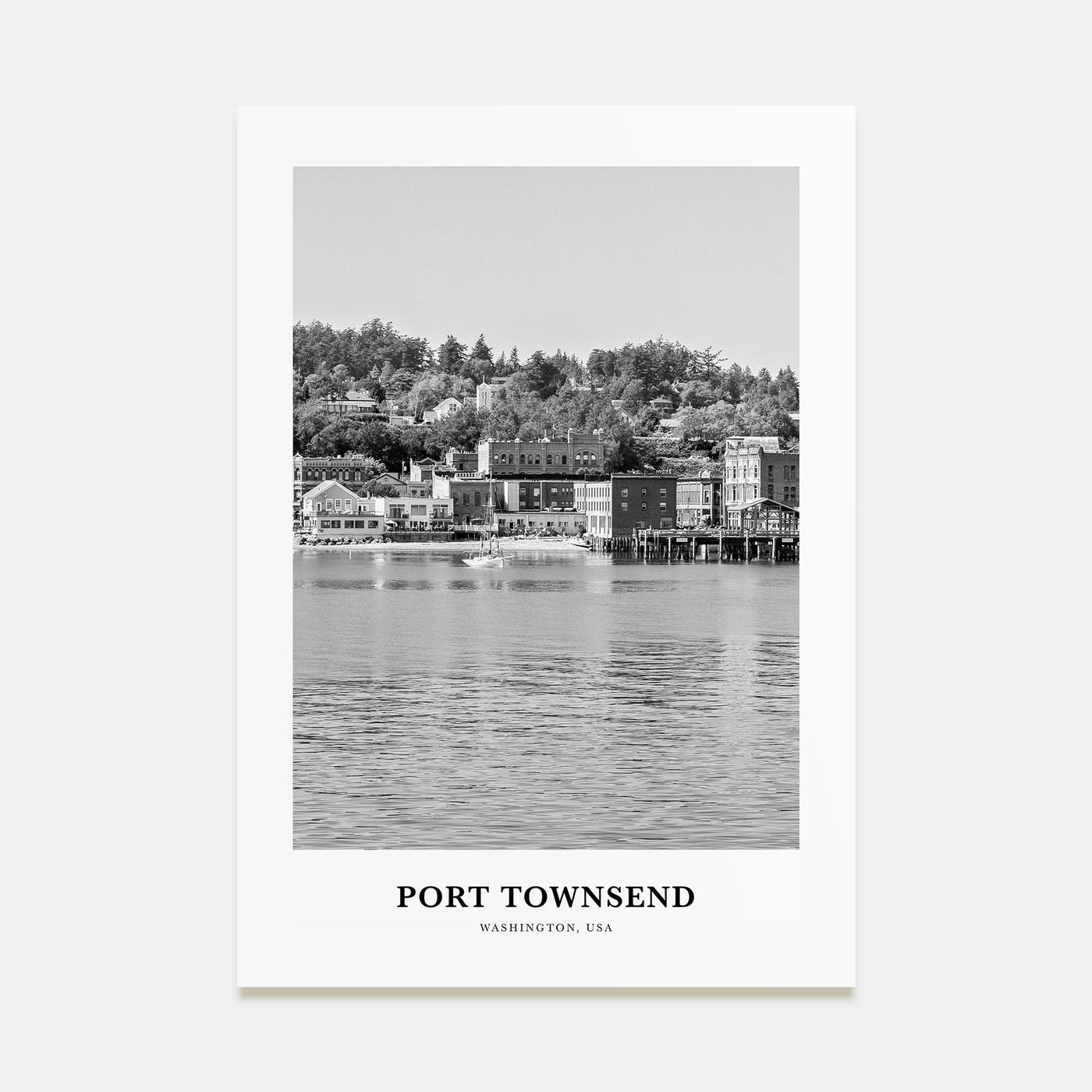 Port Townsend Portrait B&W Poster