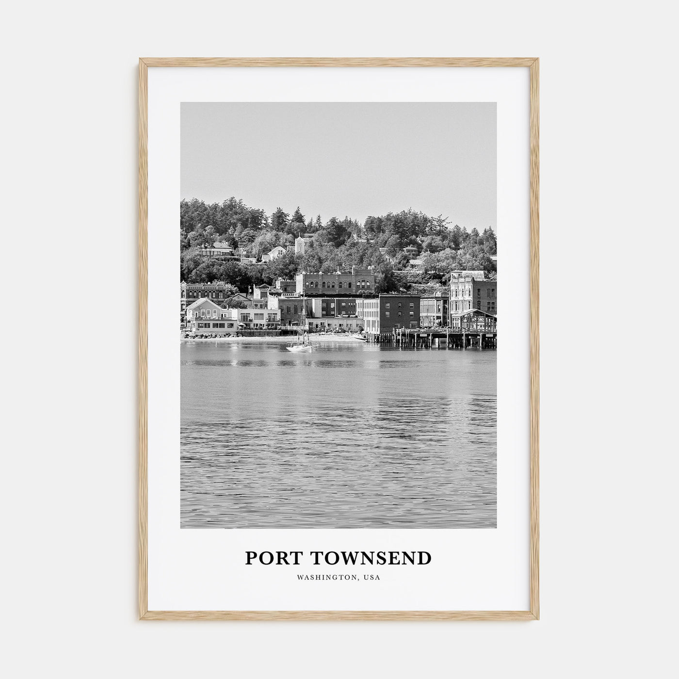 Port Townsend Portrait B&W Poster