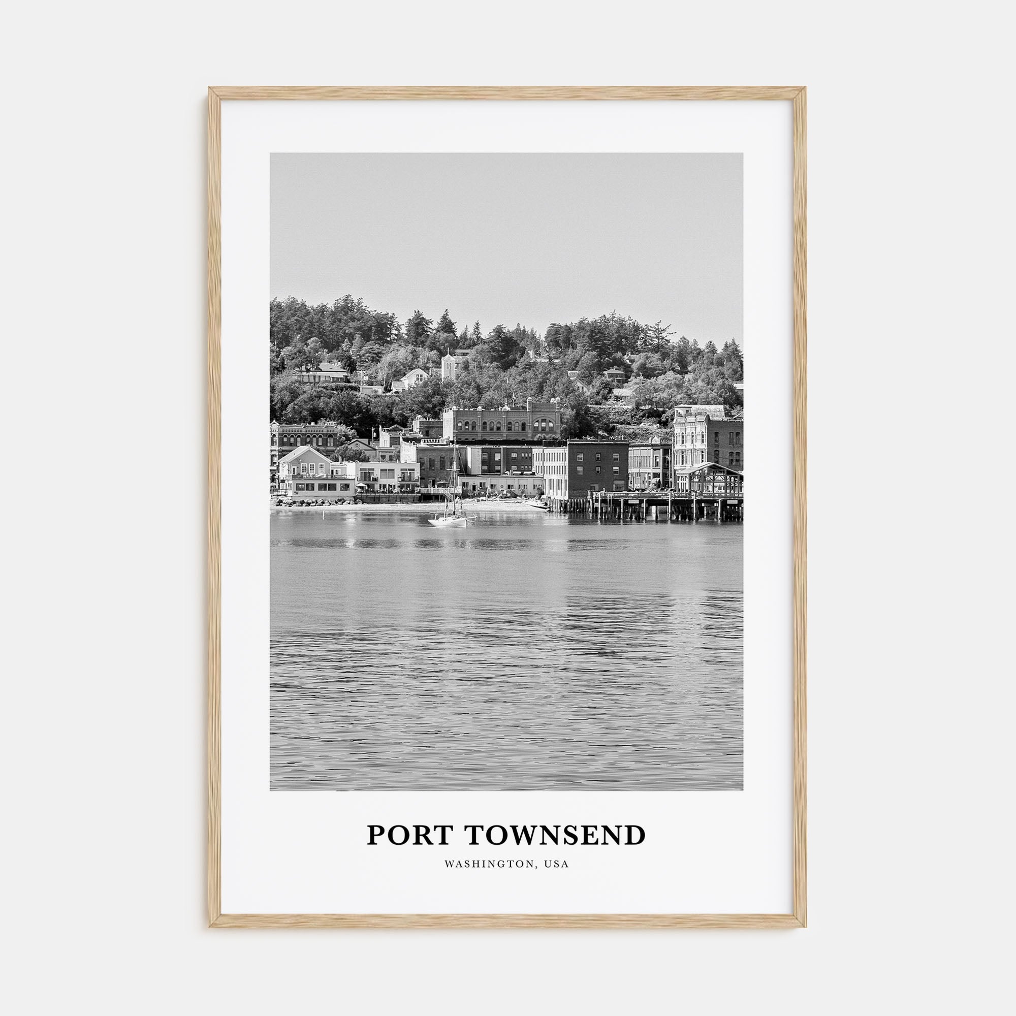 Port Townsend Portrait B&W Poster