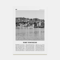 Port Townsend Travel B&W Poster