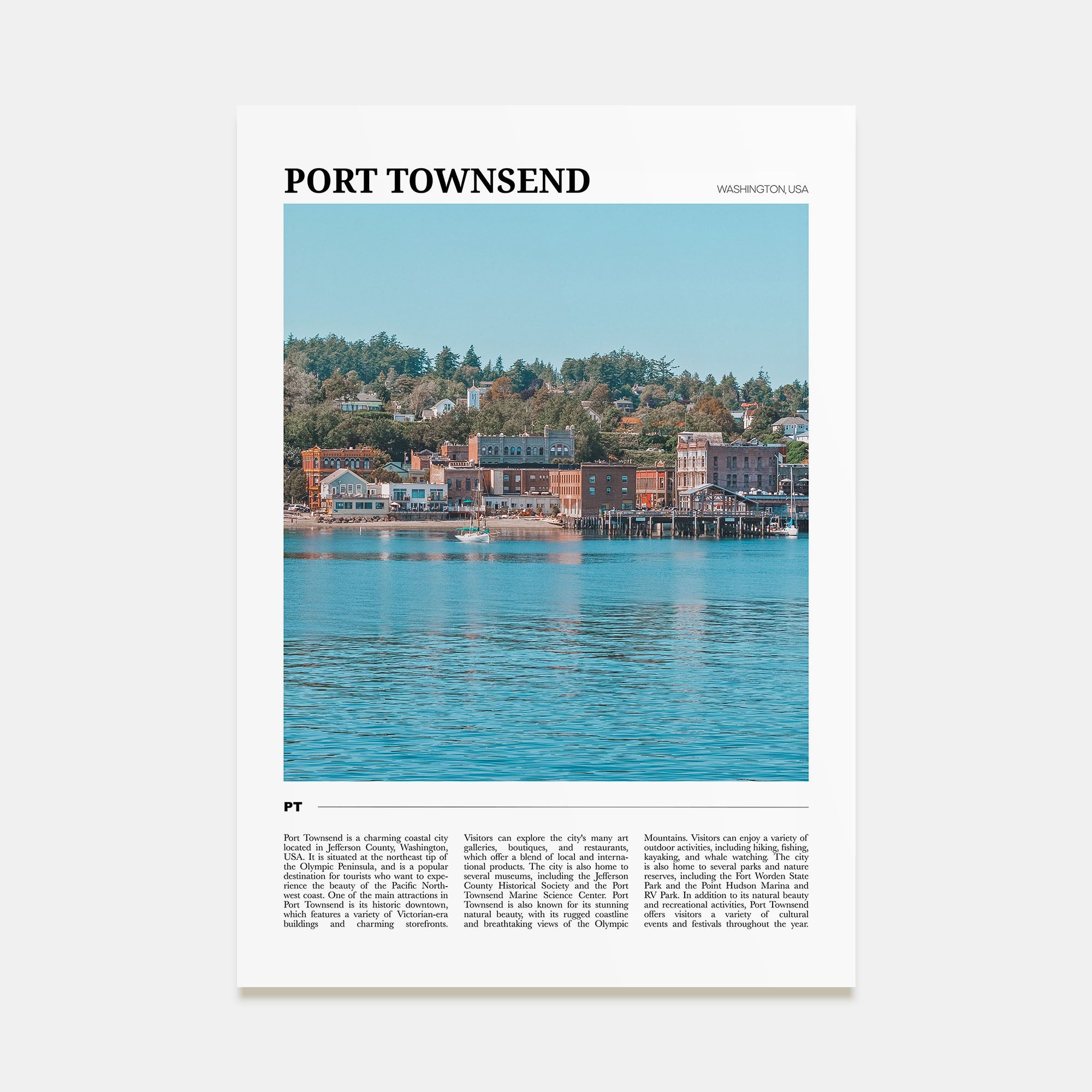Port Townsend Travel Color Poster
