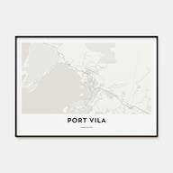 Port Vila Map Landscape Poster