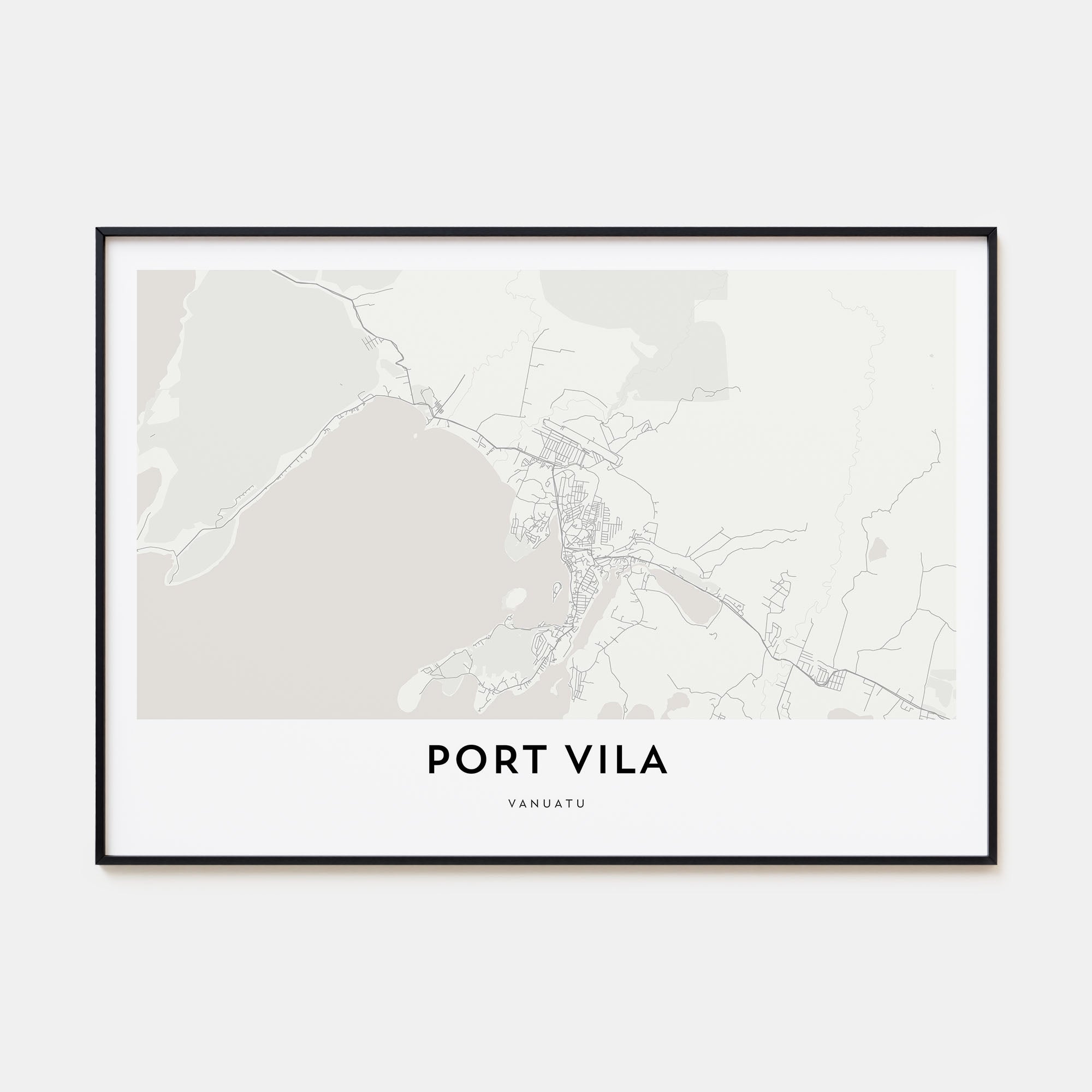Port Vila Map Landscape Poster