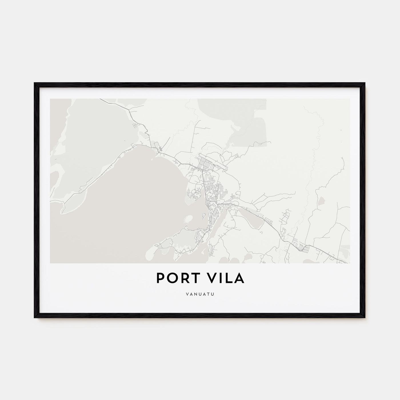 Port Vila Map Landscape Poster