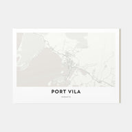 Port Vila Map Landscape Poster