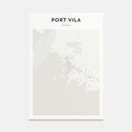 Port Vila Map Portrait Poster