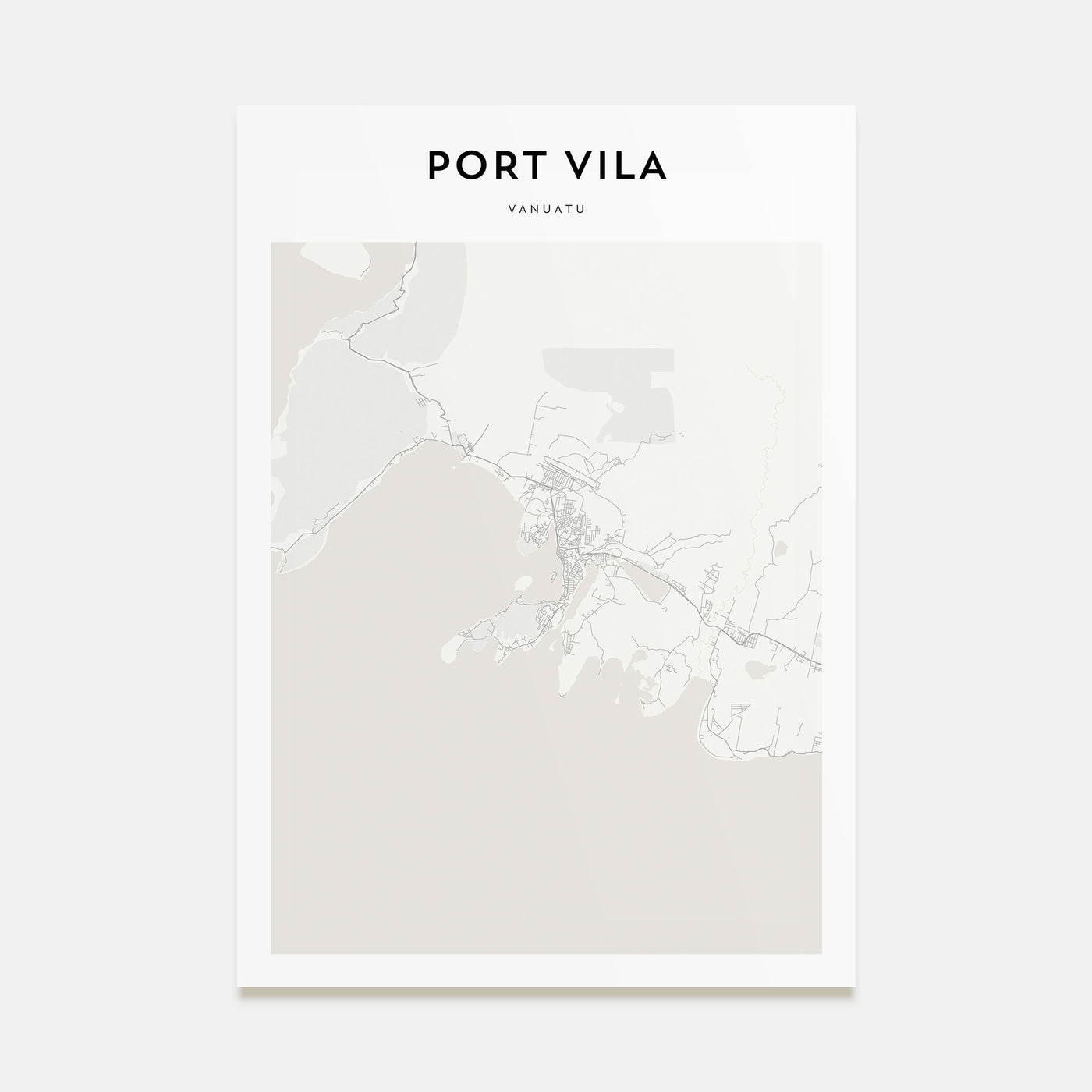 Port Vila Map Portrait Poster
